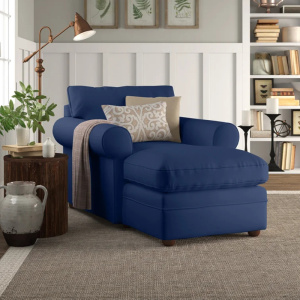 Blue Fabric Chasie Lounge Sofa