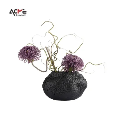 Ceramic Handmade Irregular Floral Vases: Unique Home Decor Ornaments