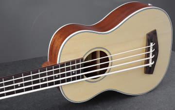 Ubes white thick line ukulele