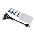 باتری لیتیومی قابل شارژ 4P 3V RCR123A 2800mWh USB-C