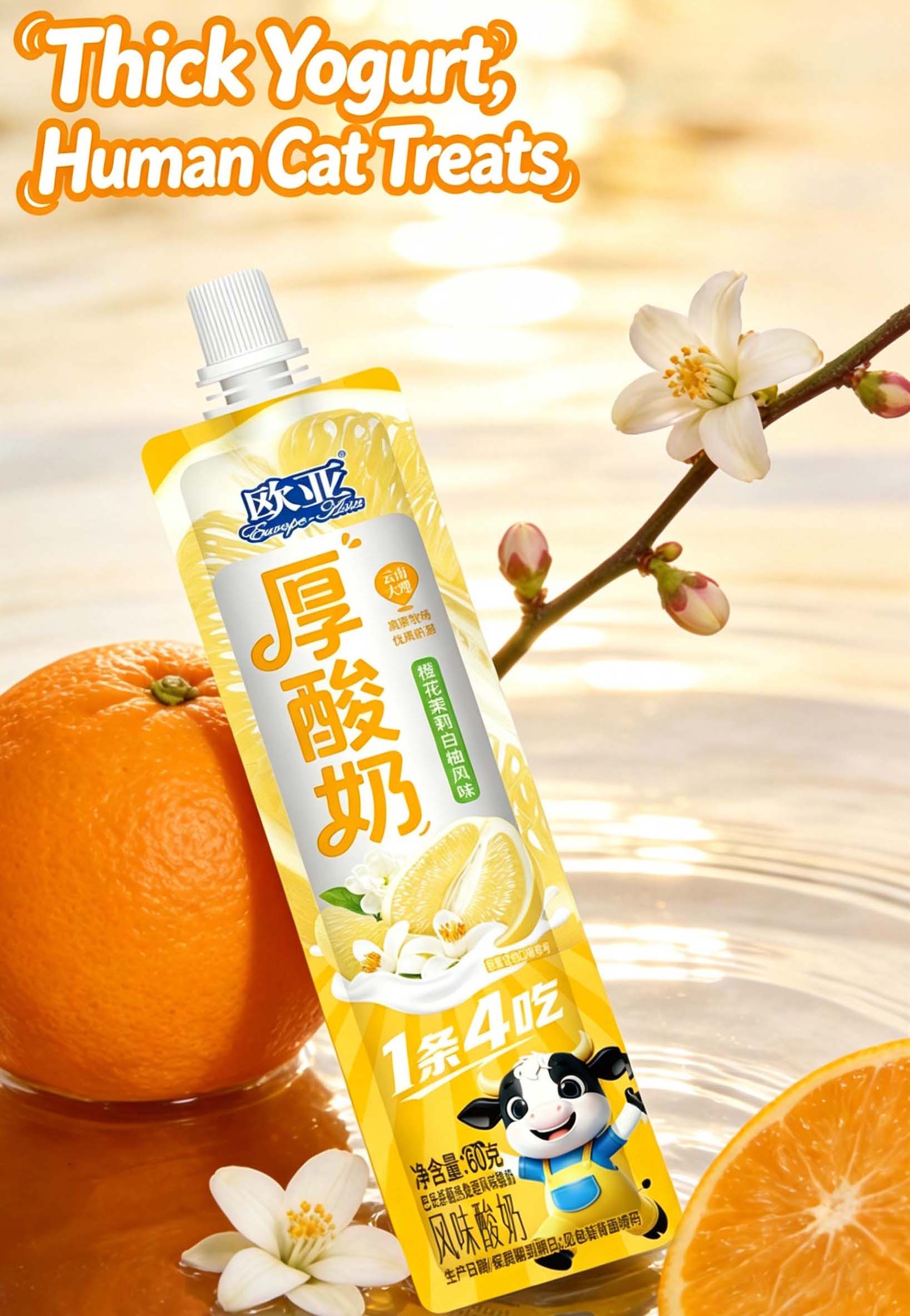 Thick Orange Jasmine White Pomelo Yogurt