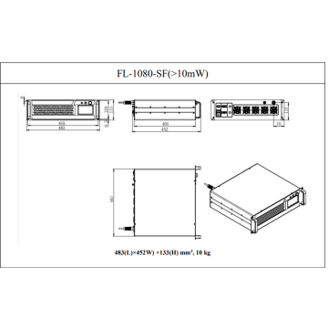 1080 nm Einzelfrequenzmodus Faserlaser