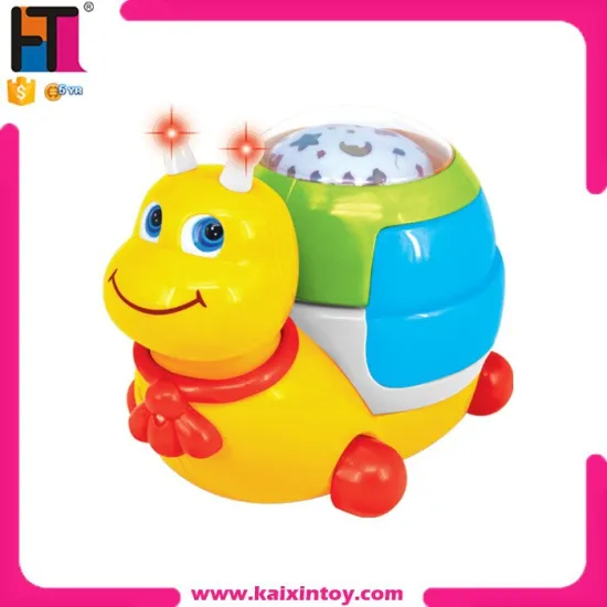 high quality ABS projection snail kid toy battery operated toy
