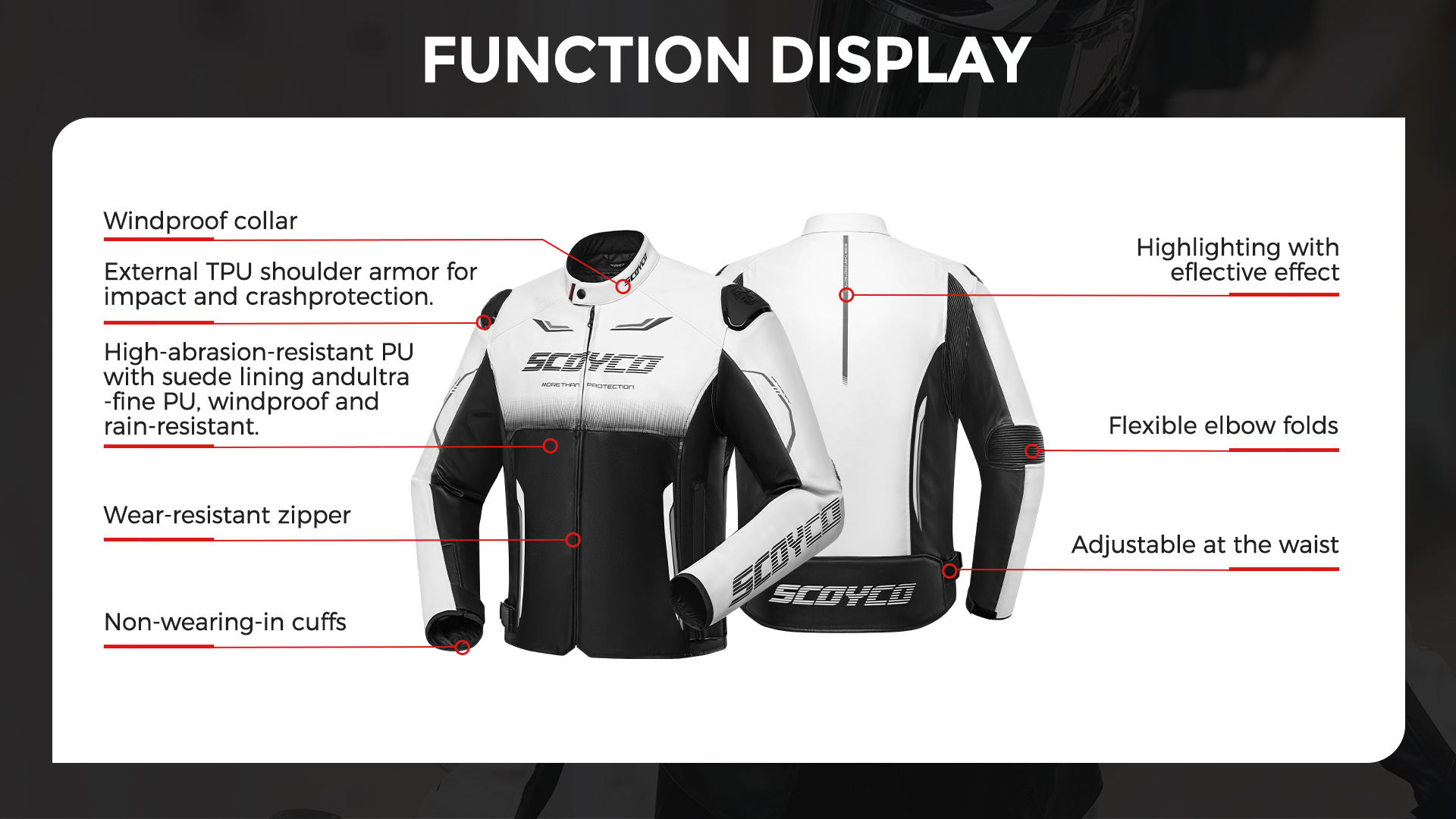 water resistant motorcycle jacket