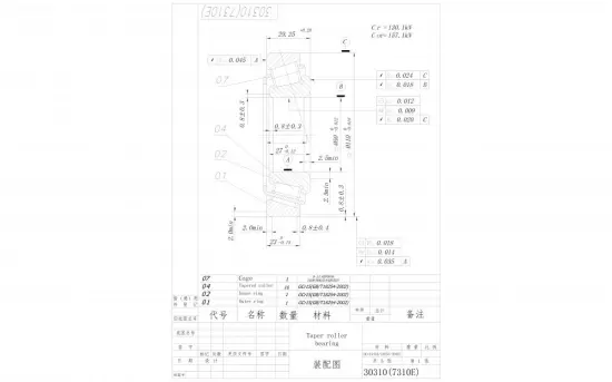 Tapered roller bearing 30310