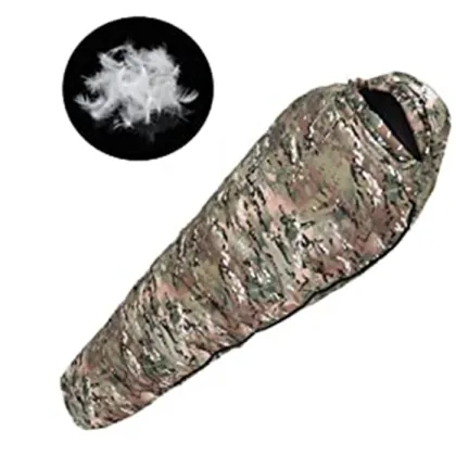 Camouflage Sleeping Bag for Camping and Mountains - Popular Design
