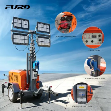 Portable Lighting Tower 7m Height LED Lamp Durable and Compact Generator Lighting Tower