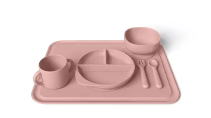 Baby Silicone Suction Bowl Plate Dinnerware Set