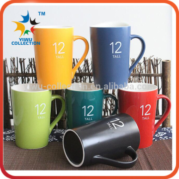 Wholesale promotion custom coffee ceramic mug with lid and spoon