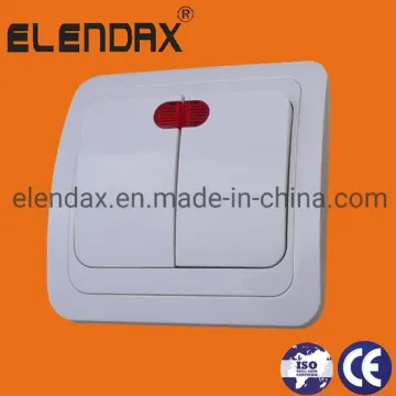 Европейский стандарт с двумя группами одностороннего выключателя света (F2102)