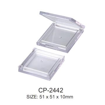 Vierkante doorzichtige cosmetische compacte koffer