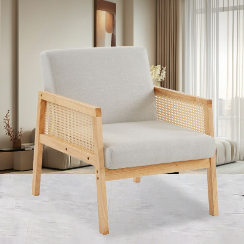Wooden Upholstered Single Sofa Chair