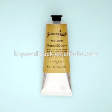 2016 customized aluminum cosmetic collapsible tube for hand cream with screw caps