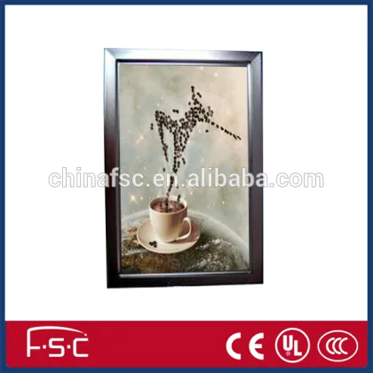 Slim snap type aluminum led base for acrylic displays light box