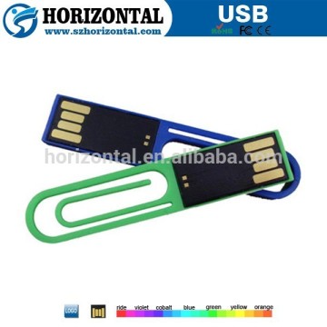 Hard Plastic Office Paper Clip Thumb Drive Usb Flash Memory