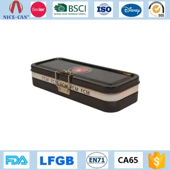 The Three-tier Structure Pencil Case Tin With Locker