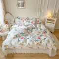 Bộ chăn bông in bông tùy chỉnh Bedcover Bedspread Set