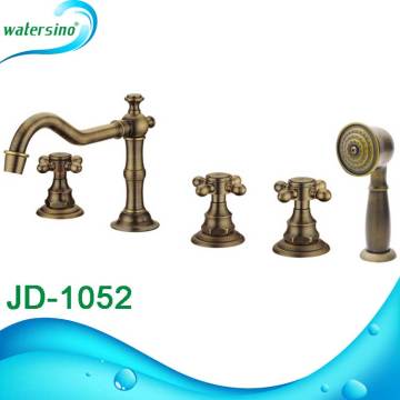 JD-1052 cupc bathtub faucet deck mounted 5 hole Antique bronzed