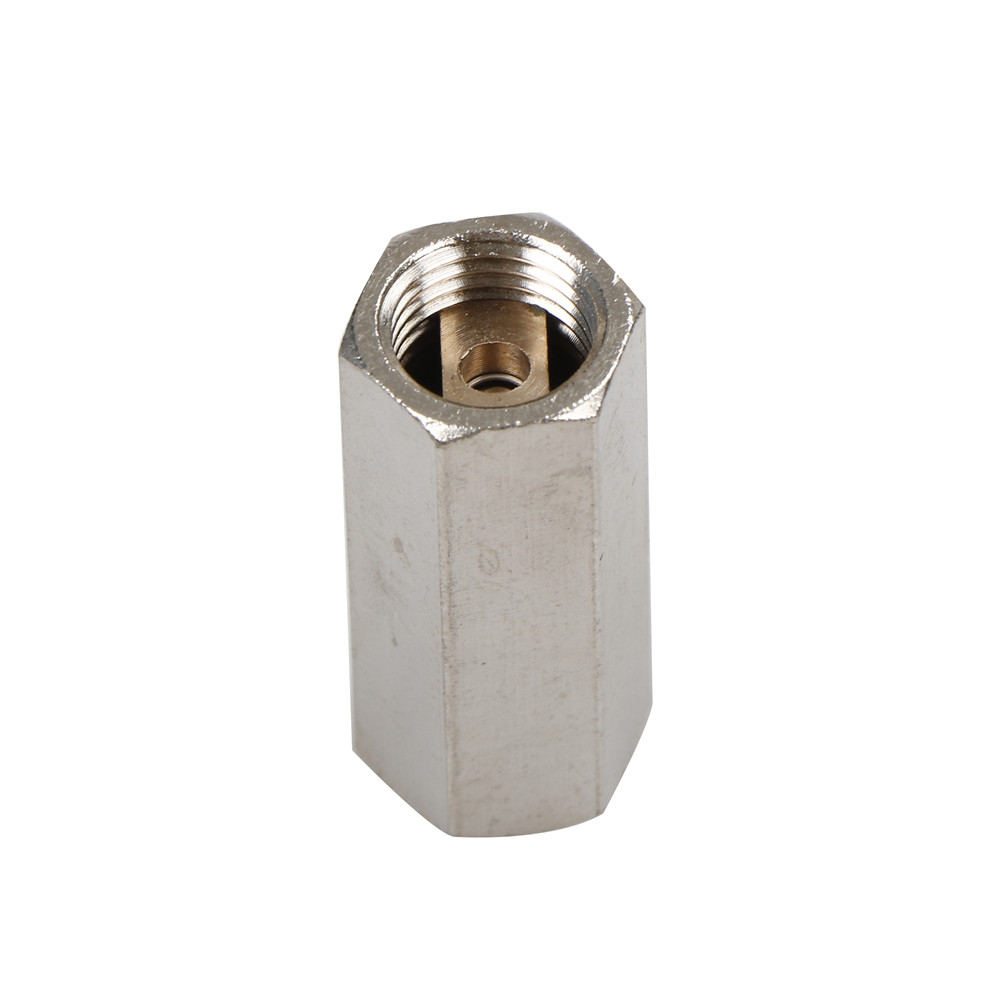 Uxcell 1/4" PT Female Thread Full Port One-Way Air Check Valve - Silver Tone Metal, 40mm X 18mm - View #12