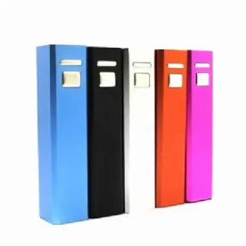2,600mAh Mobile Power Bank with Lipstick Shape (Square Shape, Aluminum)