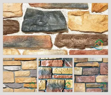 Stacked rock veneer stone panel