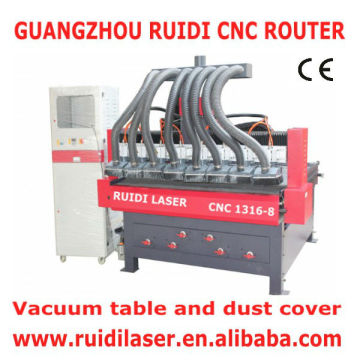 8 axis cnc router with vacuum table dust cover supplier