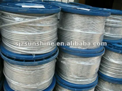 galvanized steel wire rope or ungalvanized Cables de acero