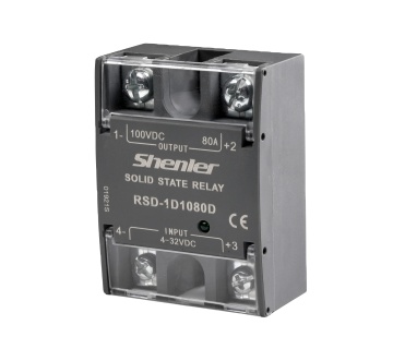 Relé de estado sólido de DC 40A RSD-1D0640D: 60 VDC monofásico para válvulas de CC con radiador auxiliar opcional, indicadores LED-Tipo normalmente abierto