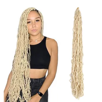 Wholesale 18 24 36 Inches Crochet Braiding Hair Extensions Faux Synthetic Hair Braids Wigs Most Natural Nu Faux locs