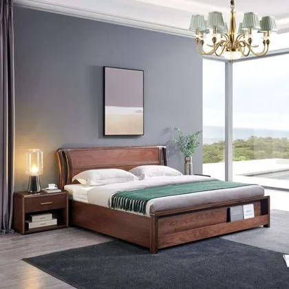 Customized Bedroom Furniture Bed Nordic Simplicity Double King Size Wall Bed