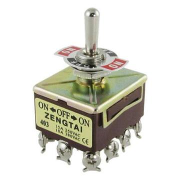 ZENGTAI 10A/380VAC 15A/250VAC 3 Position 4PDT ON/OFF/ON 12 Pin Toggle Switch LW