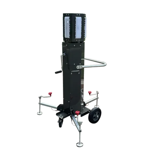 5 m telescopic rod mobile lighting tower