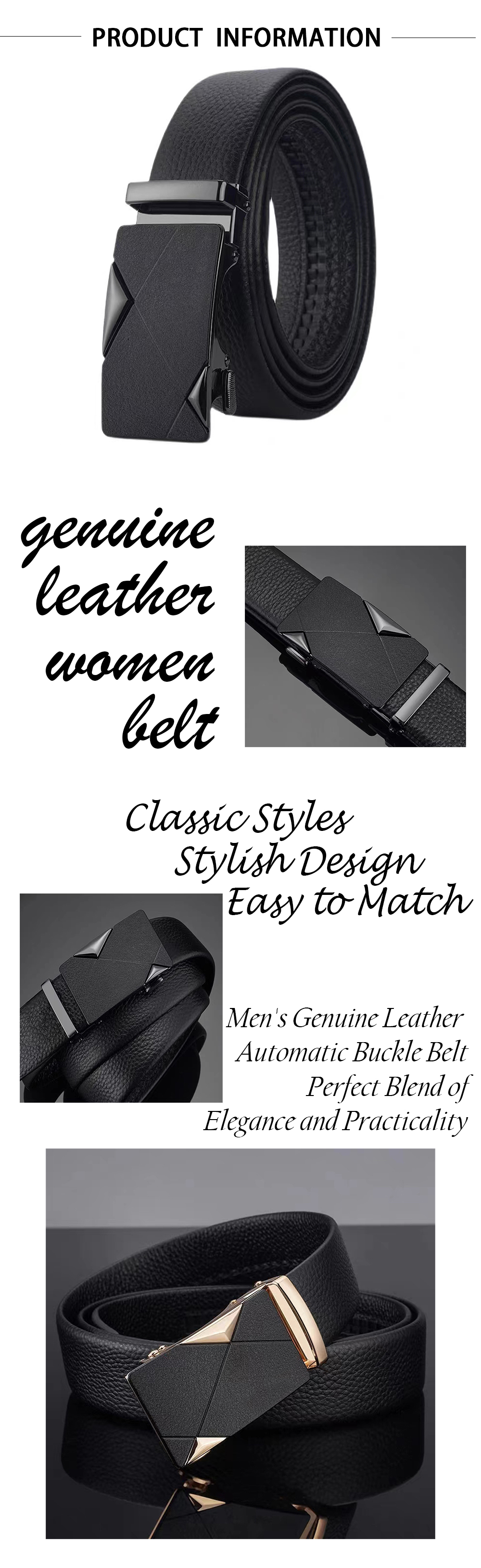 Men's Automatic Buckle Belt