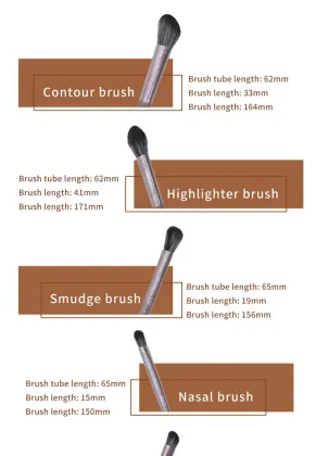 10 Pcs b s mall makeup brushes set