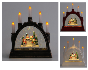 Lighted Water snow Lantern Glittering with candle