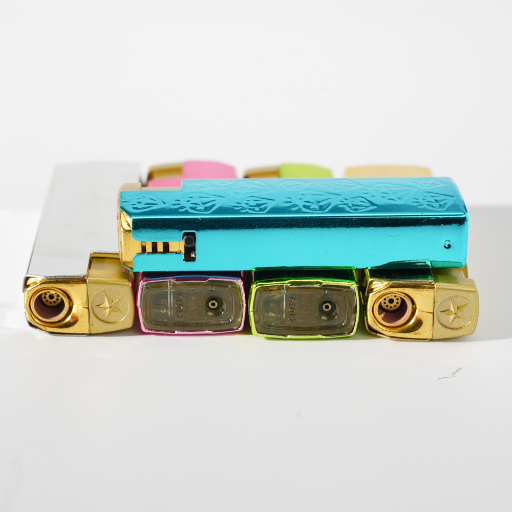 Five Color Jet Flame Diamond Relief Piezo Lighter