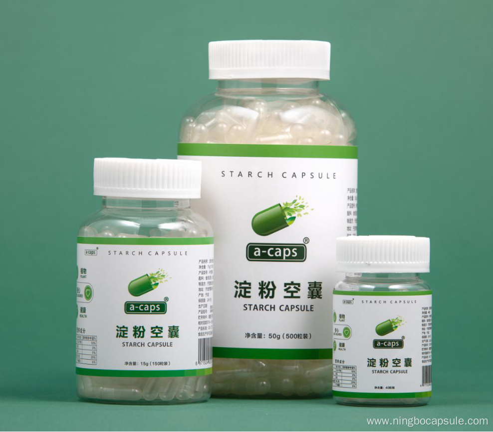Starch vegetable capsule size 0