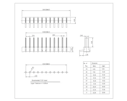 ABT35B-X-E-B-G0-B 2.5PitchMaleBatteryConnector90DIP