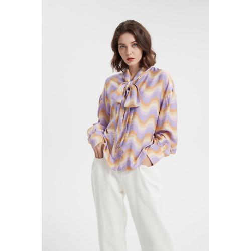 Long sleeve Print blouse for woman