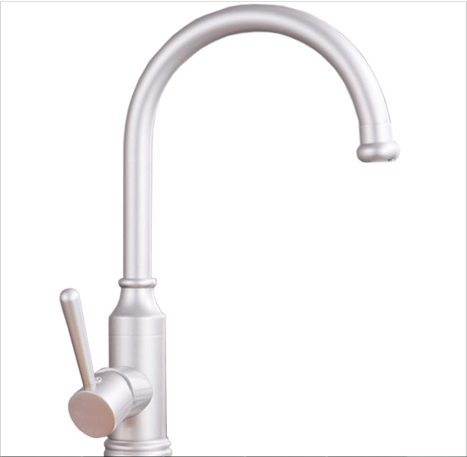 高品質のシングルハンドルスペース酸化アルミニウムシンクデッキマウントキッチン蛇口