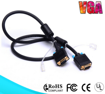 VGA Cable 15pin to 15pin Cables with Ferrite Core 1.5m/1.8m/3m/5m/10m/15m