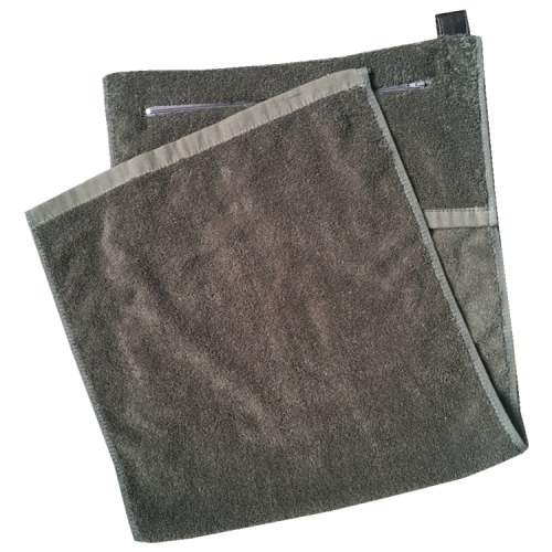 Cotton gym towel with zipper pocket sports towel