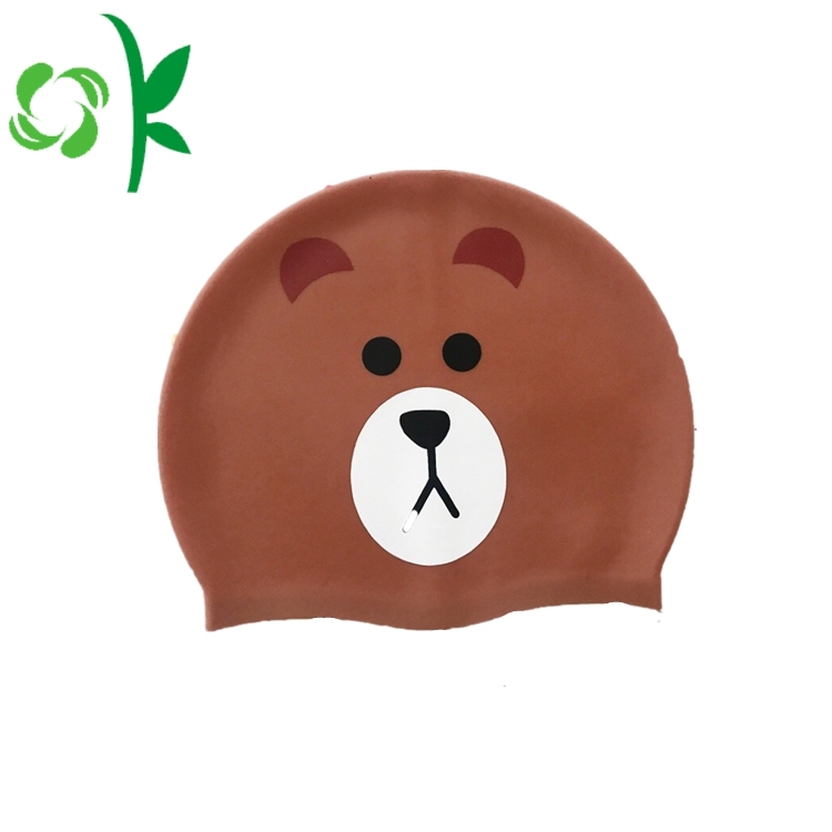 Silicone Training Funny Swim Junior Caps for Kids