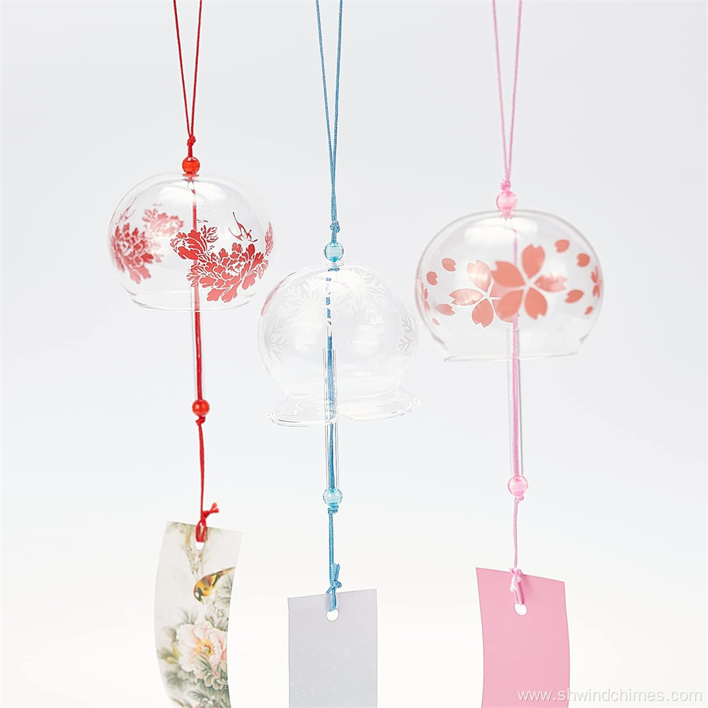 Japanese Glass Wind Bell Pendants as Birthday Gifts