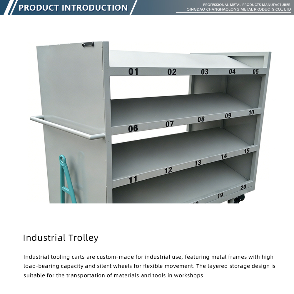 Multi-Tier Numbered Library Cart x