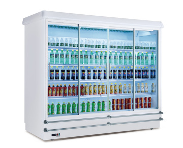 Supermarket  Open Showcase Commercial Refrigerator Drink Display  LED Light