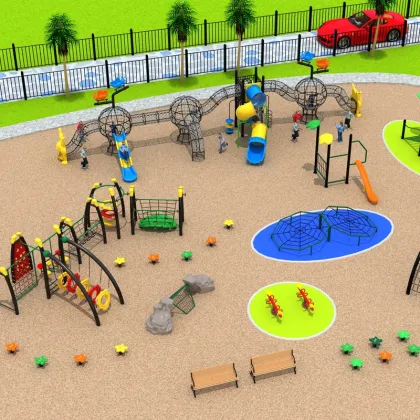 Outdoor Adult Jungle Gym Fitness Equipment for Amusement Parks