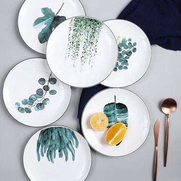 Hot Selling Modern Personalized 8 Inch Porcelain Dinnerware Plates for Catering