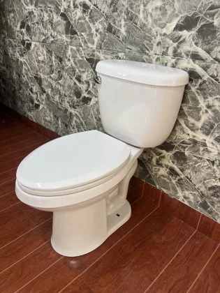 American Modern Extended Height Ceramic Siphon Flush Split Toilet
