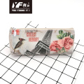 Custom retro travel cute PU pencil case